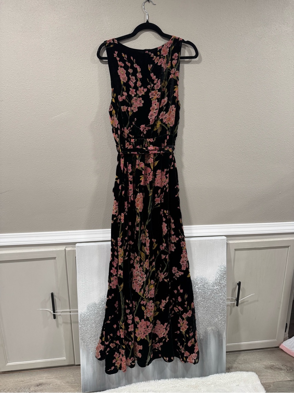 Baltic Born Lennon Black Floral Velvet Maxi Dress - Picture 6 of 8